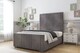 image 2 of Sloomy Harrington Slate Naples Bed Frame With 50" Upholstered Headboard 2'6 Small Single