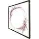 image 1 of Pink flower and geometric shapes (Picture Frame) Brown | M