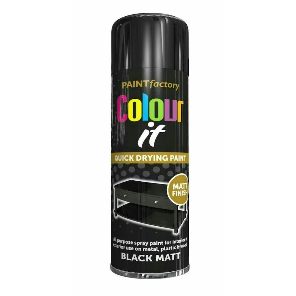 image 1 of Primer Spray Paint Aerosol Auto Car Wood Metal 250ml Black