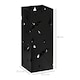 image 7 of HOMCOM Metal Umbrella Stand, Square Umbrella Basket with 4 Hooks Drip Tray Black