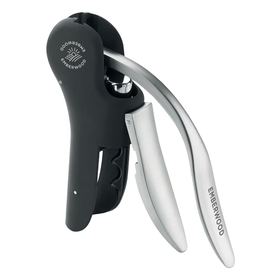 image 1 of MidOcean Corcho Automatic Lever Corkscrew - Black/Silver - One Size