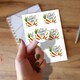 image 2 of Happy Easter Carrots Round Stickers 88mm - Sheet of 6