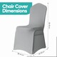 image 2 of Chair Cover Spandex Polyester Stretch, Flat Dining Slipcovers - 10pcs