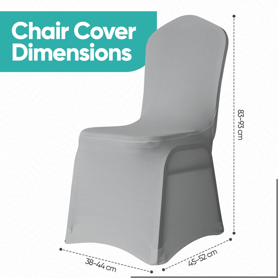 image 1 of Chair Cover Spandex Polyester Stretch, Flat Dining Slipcovers - 10pcs