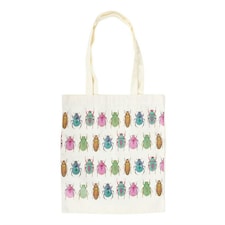 Something Different Beetle Polycotton Tote Bag - White/Multicoloured - One Size White