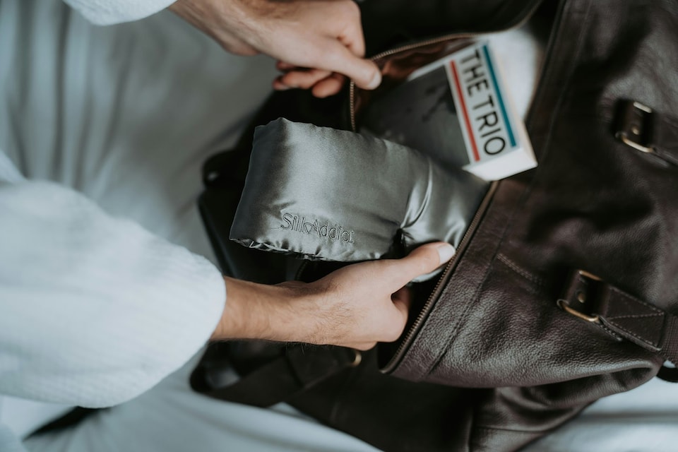 image 1 of Silk Addict 100% Mulberry Silk Sleep Mask – Charcoal | Grey | 1