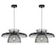 image 1 of First Choice Lighting Set of 2 Cassidy Three Tier Black Mesh Ceiling Pendant Lights Black