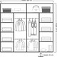 image 3 of Modern Geometric Mirror Sliding Door Wardrobe 203cm | White/Black/Grey 2-Door Bedroom Cabinet Black | Black203cm