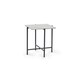 image 2 of Stylish White Marbled Top Lamp Table | White | White