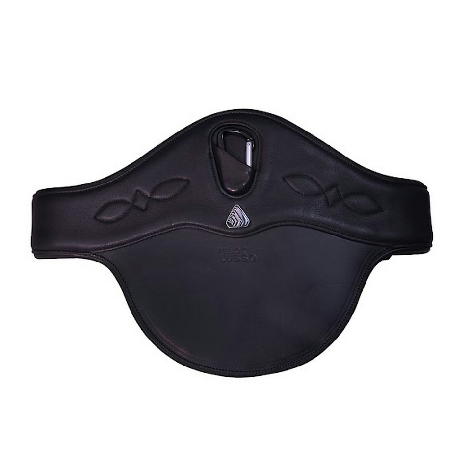 image 1 of Velociti Lusso Leather Horse Stud Girth - Black - 40in