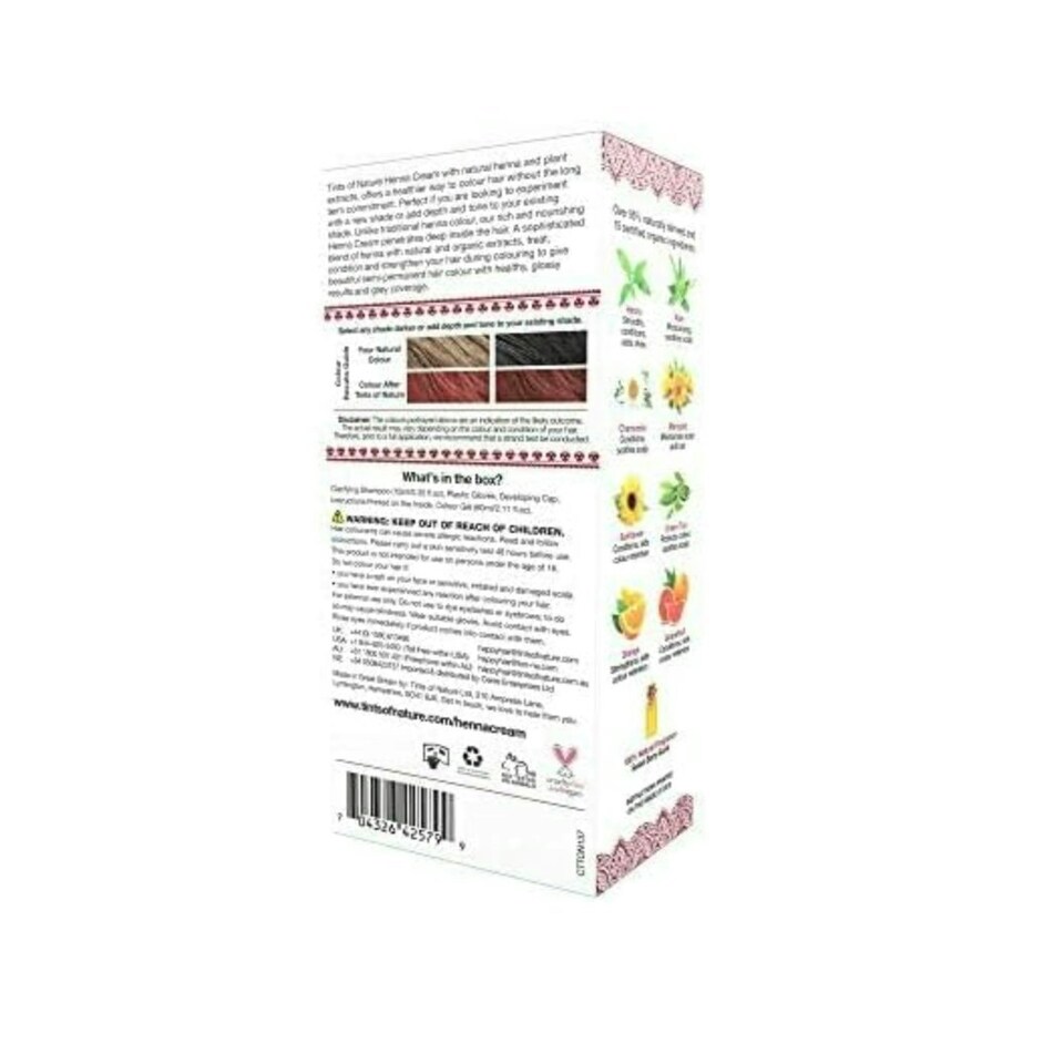 image 1 of Tints of Nature Red Semi-Permanent Henna Cream Hair Colour, 95%