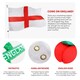 image 2 of Pack of 3 England 5ft x 3ft Flag, Red Inflatable English Rose Flower & Hat Red | One Size