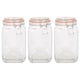 image 1 of Argon Tableware Square Glass Jars with Clip-Top Lids - 1.25L - Pack of 3