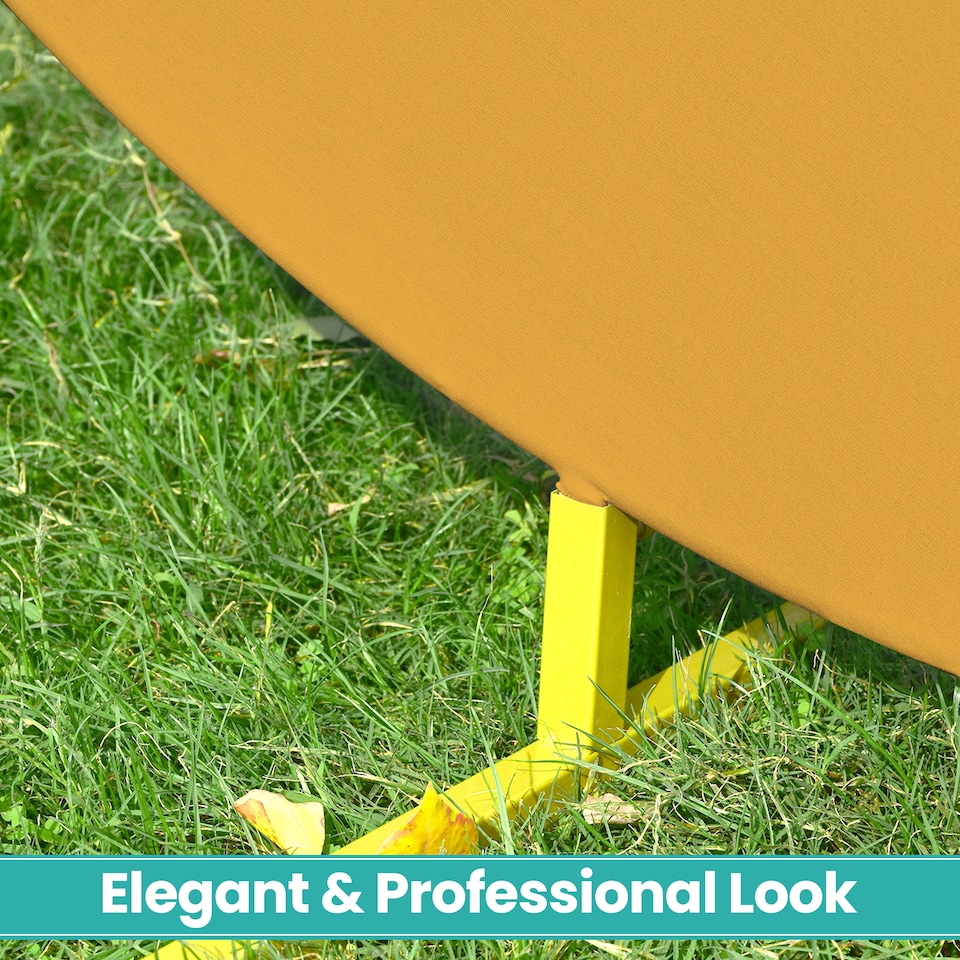 image 1 of 160GSM Gold Round Arch Backdrop Cover - 180cm