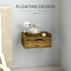 image 5 of HOMCOM Floating Nightstand Set of 2, Nightstand with Drawer