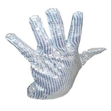 Pack of 24 King of Pop Sequin Glove Silver | One Size