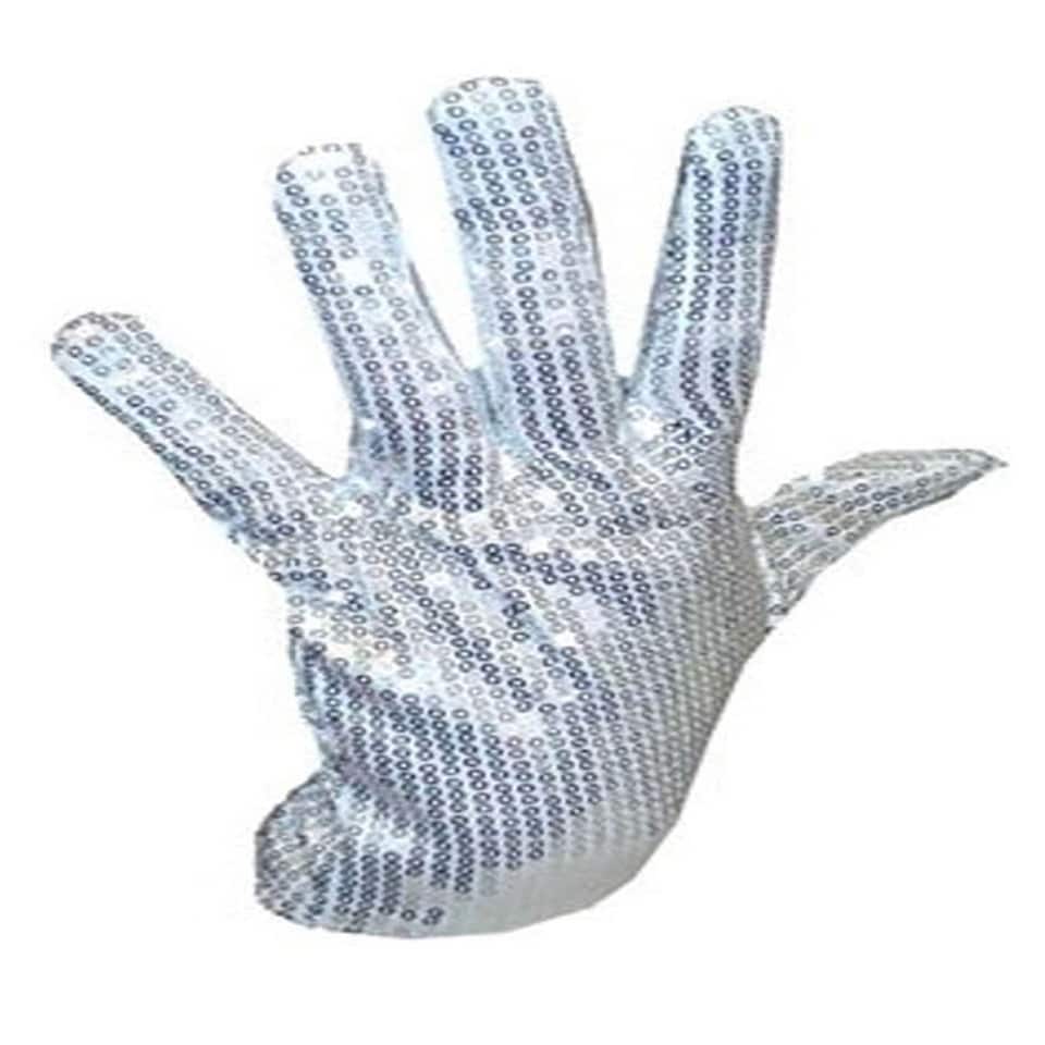 image 1 of Pack of 24 King of Pop Sequin Glove Silver | One Size