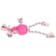 image 3 of Pink Small Dog Puppy Fleecy Man Rubber Play Toy Great For Teeth & Gums