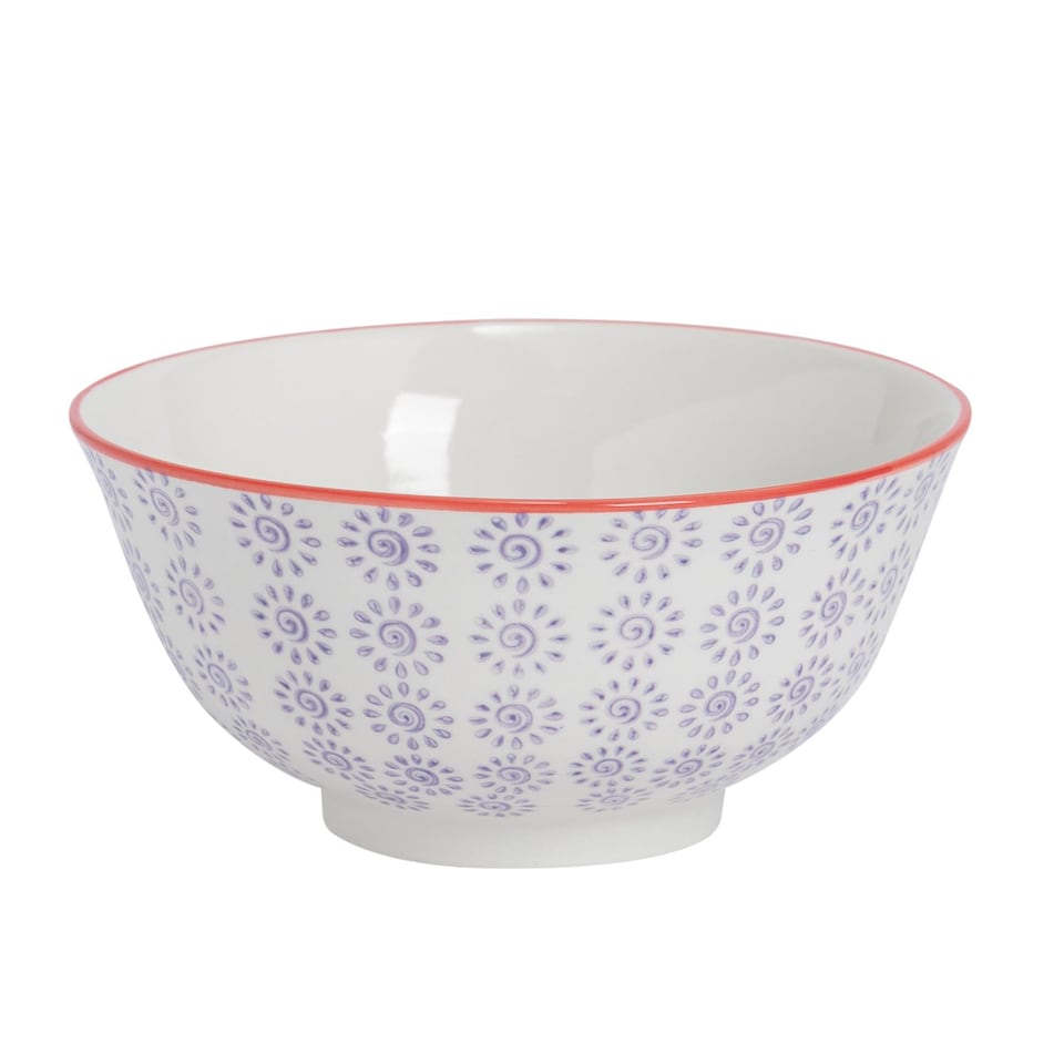 image 1 of Nicola Spring Nicola Spring Hand-Printed Mug - 360ml - Orange - Pack of 6