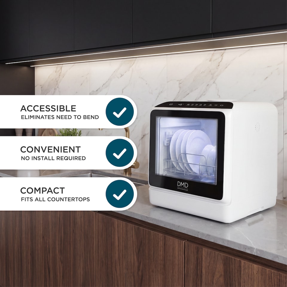 image 1 of Mini Countertop Dishwasher with 5L Tank & 6 Wash Programmes