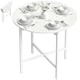 image 1 of HOMCOM Folding Dining with Steel Frame for Small Spaces, White