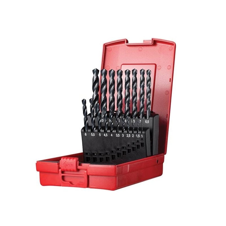 Dormer A190 Series Metric High Speed Steel Drill Sets - Multi Colour - 1 mm to 10 mm x 0.5 mm increments