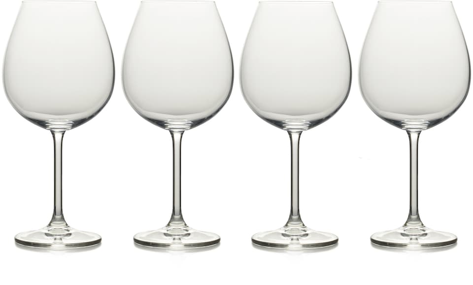 image 1 of Mikasa Wine Glass Set Clear Red Crystal 25oz Set of 4