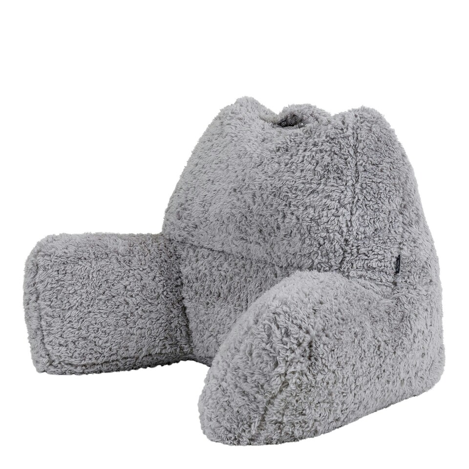 image 1 of icon Teddy Bear Cuddle Cushion Grey Reading Support Pillow Grey | One Size