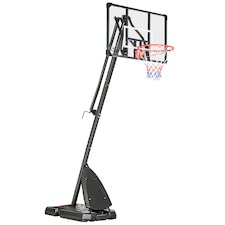 SPORTNOW Adjustable Basketball Hoop with Weighted Base, 2.4-2.9m, Black