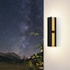 image 1 of EGLO Costorio LED Outdoor Wall Light Black and Brown | White