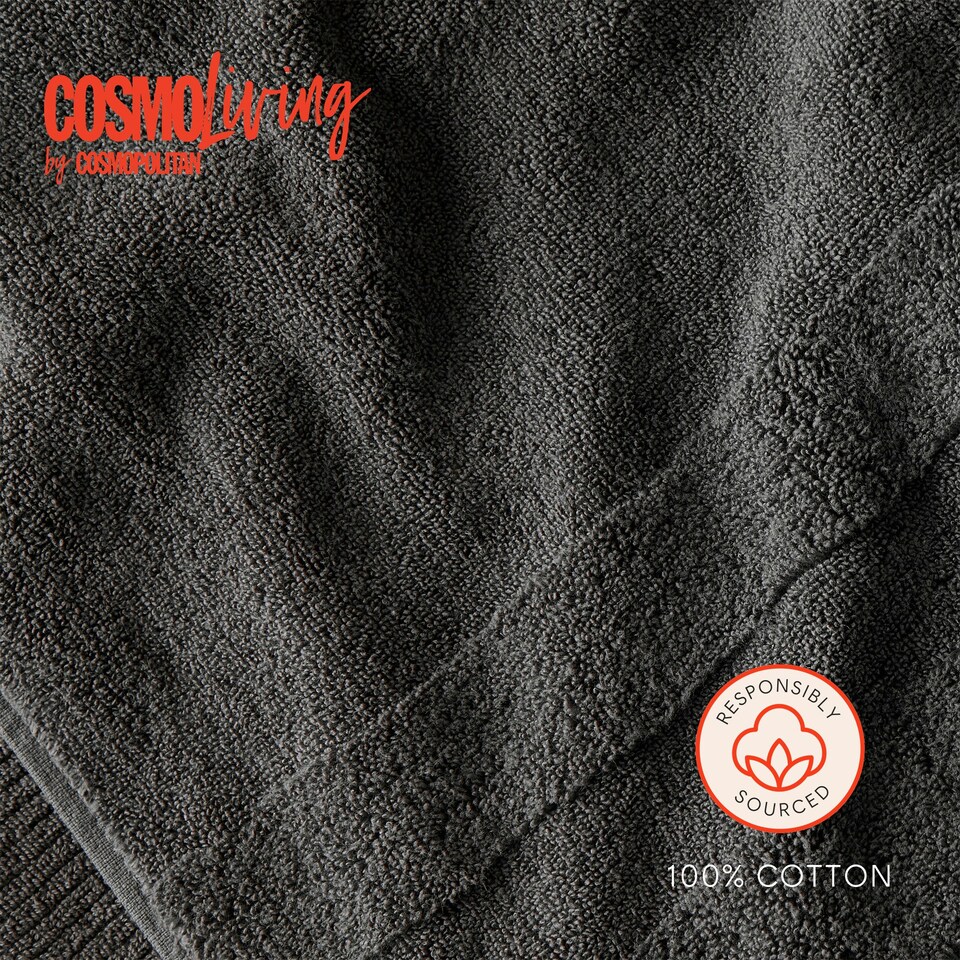 image 1 of Cosmo Living Supersoft Towels 100% BCI Cotton Grey | Charcoal | Bath sheet