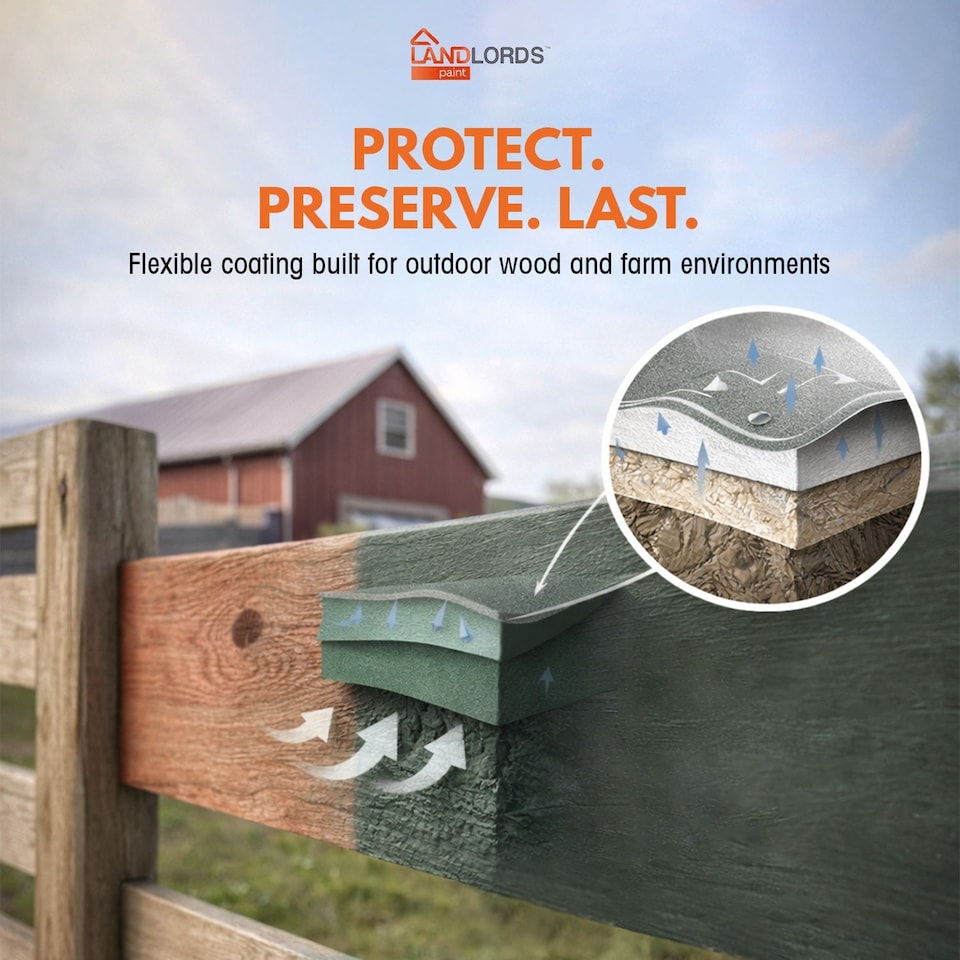 image 1 of Landlords Paint - Barn Paint - Weatherproof Protection for Wood, Furniture, Gates and Fences - Black - 5L