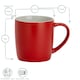 image 3 of Argon Tableware Matt Coloured Coffee Mugs - 350ml - Red - Pack of 4 | Red | Red | 4