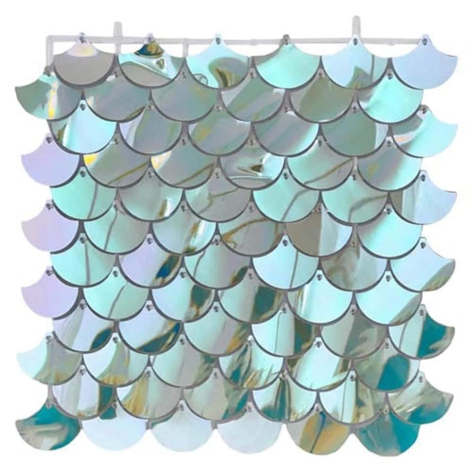 Iridescent Mermaid Scales Sequin Wall Panel Backdrop 30cm x 30cm