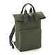 image 1 of BagBase Twin Handle Roll-Top Backpack - Olive Green - One Size