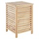 image 2 of Walnut Wood Laundry Hamper Brown
