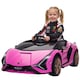 image 1 of HOMCOM Lamborghini SIAN 12V Electric Car for Kids w/ Remote Control | Pink | Pink