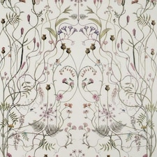 The Chateau By Angel Strawbridge The Wild Flower Garden Wallpaper - Off White/Green/Pink - 10m x 53cm | White