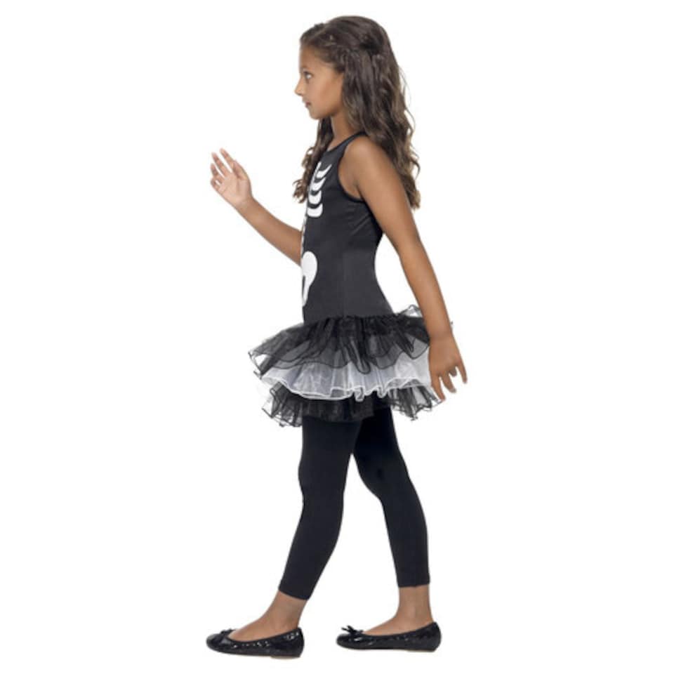 image 1 of Skeleton Tutu Girls Fancy Dress Costume Kids Small - Age 4-6