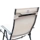 image 9 of Outsunny Sun Lounger Steel Frame Outdoor Folding Chaise Texteline Lounge Chair Recliner with Headrest & 7 Levels Adjustable Backrest, Cream White