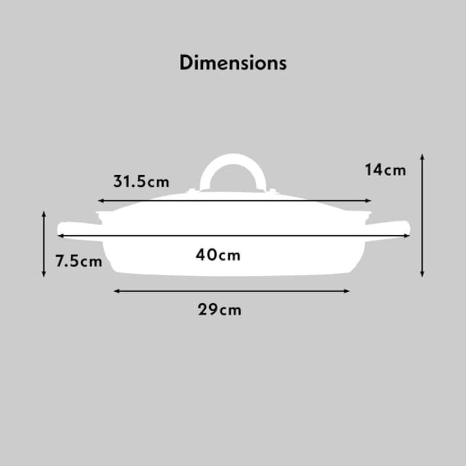 image 1 of Cooks Professional Stainless Steel Non-Stick Saute Pan 30cm with Lid for All Hobs