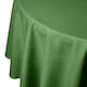 image 1 of Homescapes Plain Cotton Dark Green Tablecloth - 178 cm Round Green