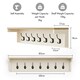 image 8 of VonHaus Coat Hooks Wall Mounted with Shelf and 7 Double Hooks Cream | One Size