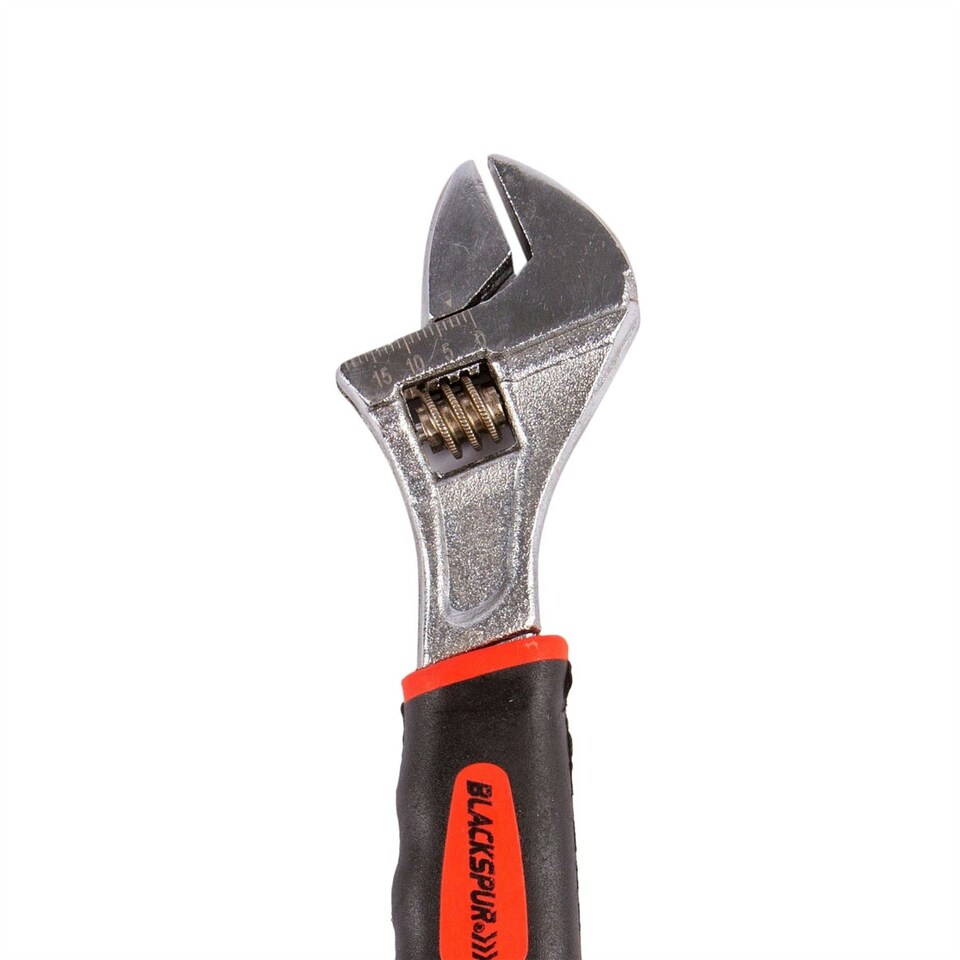 image 1 of Blackspur Forged Steel Adjustable Wrench - 15cm - Yellow