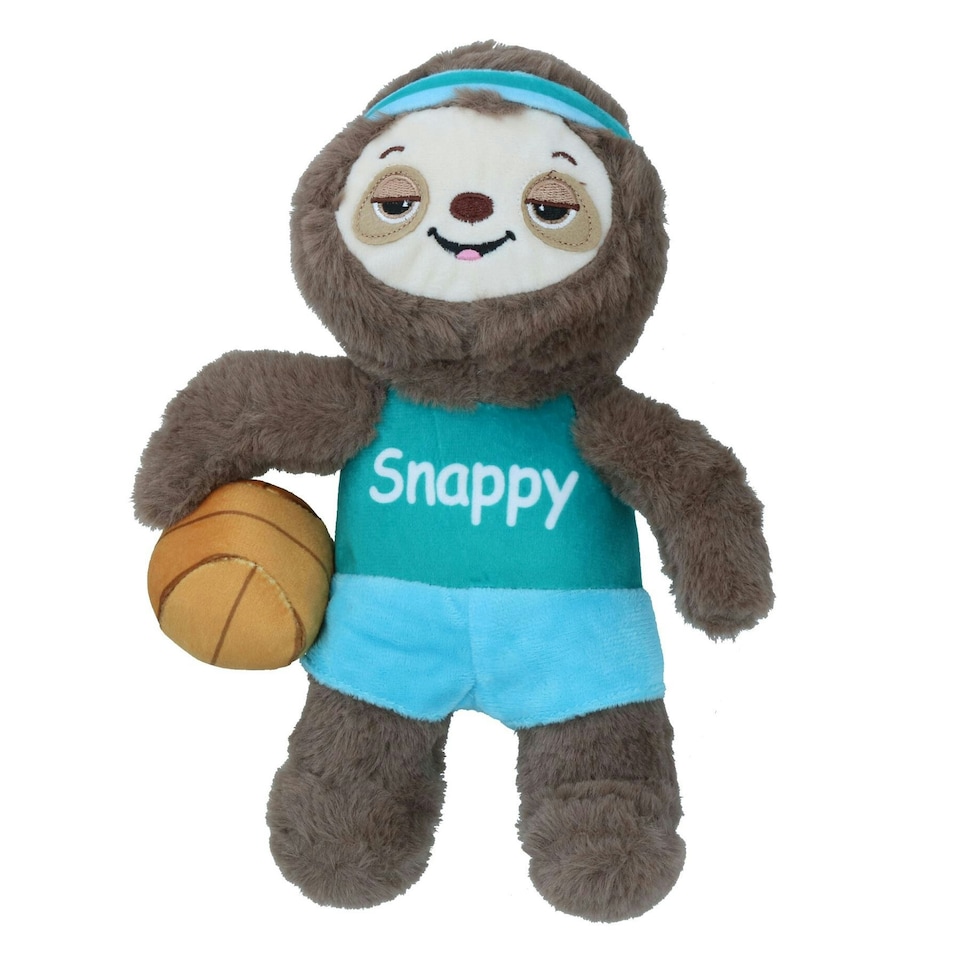image 1 of Plush Soft Sporty Sloth Snappy Dog Toy Cuddly Play Toy Gift With Squeak