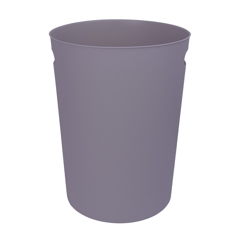 image 1 of JVL Modu Round Waste Bin 9.7L Set of 2 Bathroom Bedroom Office Amethyst