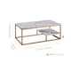 image 3 of Teamson Home Marmo Modern Wooden Marble Effect Coffee Table Living Room