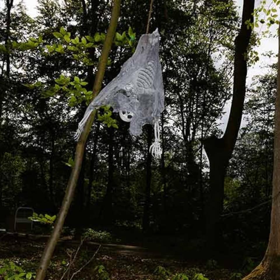 image 1 of Skeleton Upside Down Halloween Hanging Prop Decoration 140cm