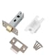 image 1 of Golden Grace Bolt Through Tubular Mortice Latch in Nickel Plated Finish with Strike Plate and Dust Cap - 63mm