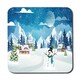 image 1 of Evening village winter landscape (coaster)